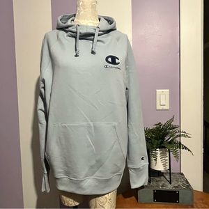 Championship Powerblend Blue Hoodie New Womens Jr Sz Large